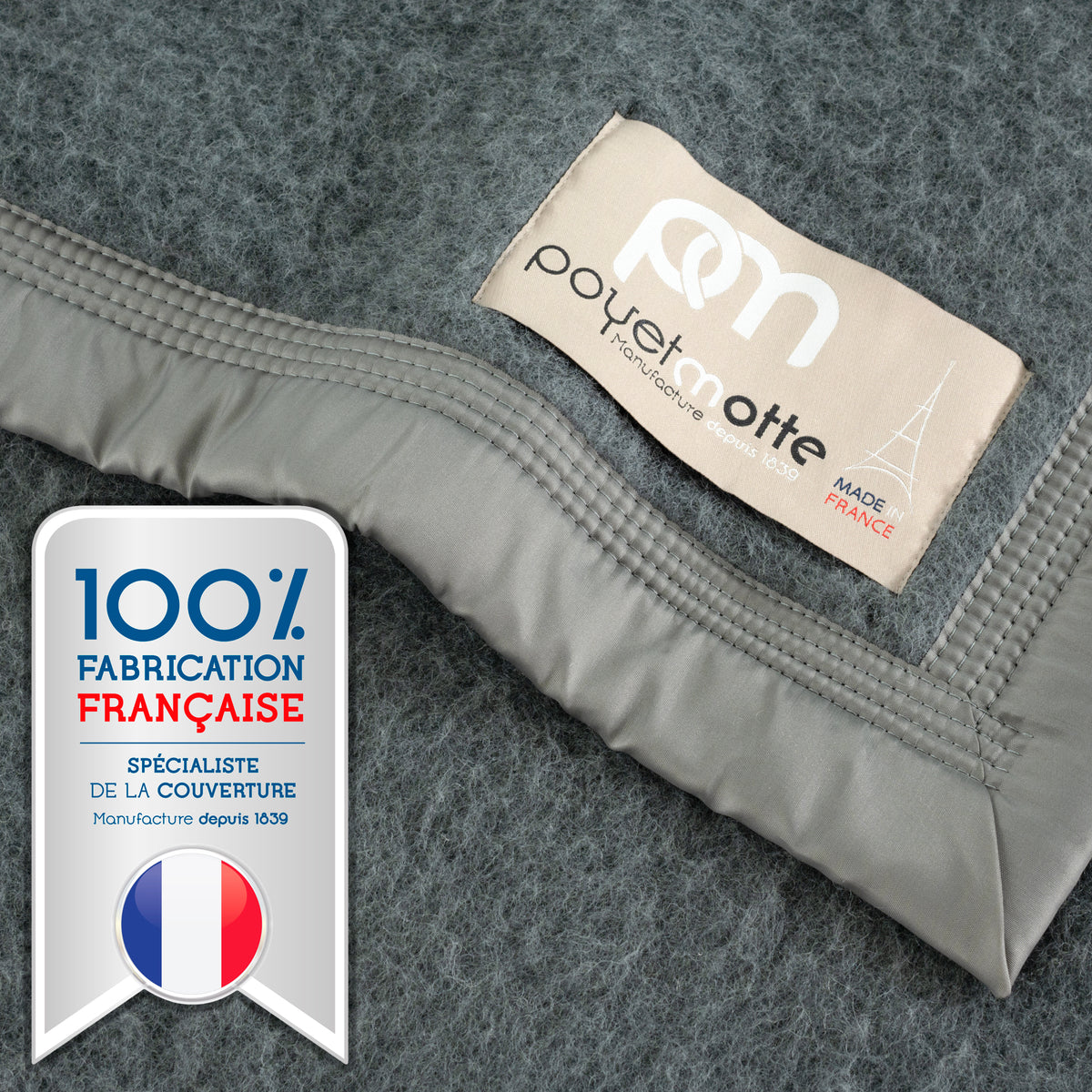 Aurora-wool-blanket-700gsm-blue-poyet motte-tag-made in France