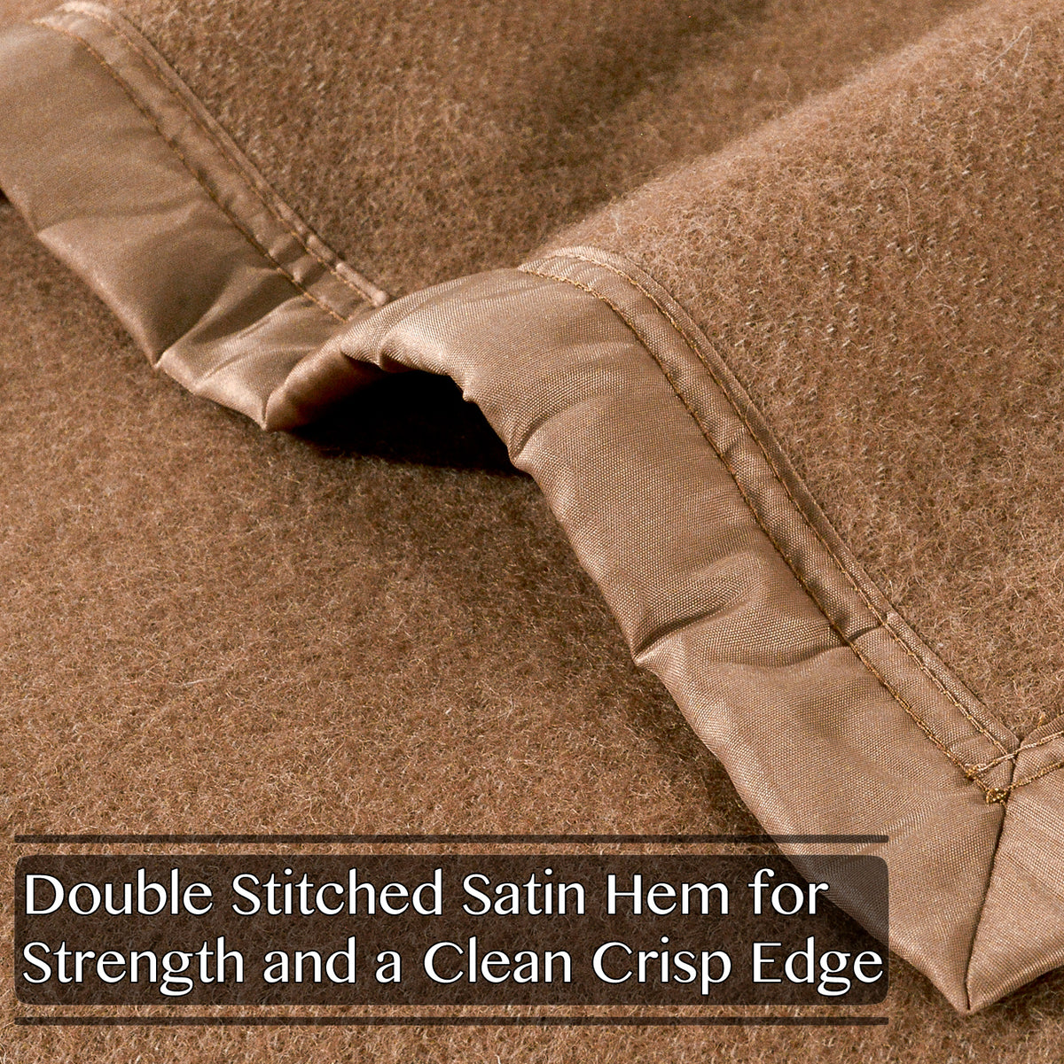 Poyet Motte Rivoli/Elysee 400GSM Mid-Weight 100% Virgin Wool Blanket, Camel