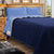 Poyet Motte Aubisque Reversible 500GSM Heavyweight 100% Wool Blanket, Navy