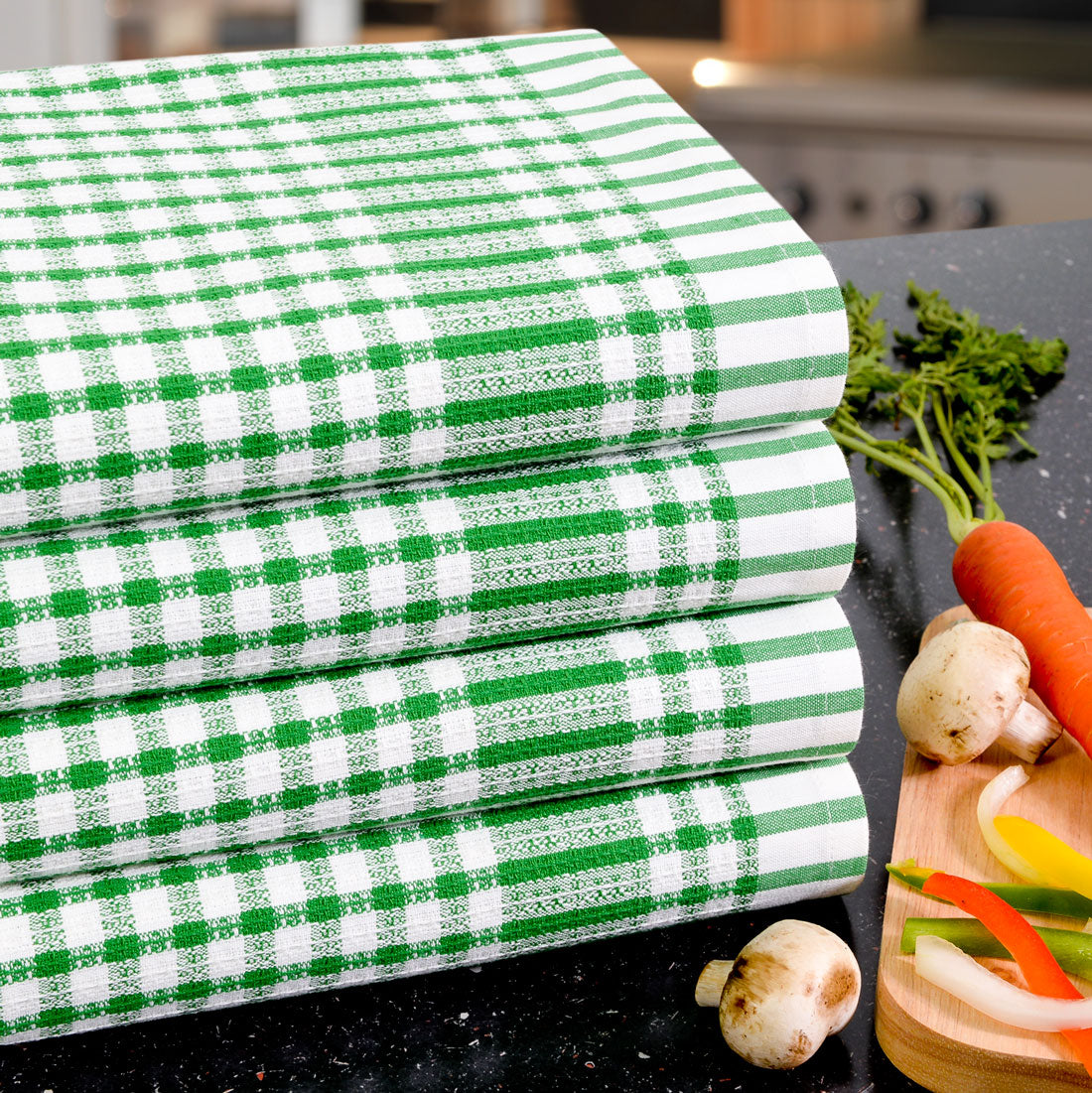 Poyet Motte Timex Professional Chefs Towels (Pack of 4) Green